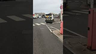 Johnston Road Sweeper entering compound, Grimsby