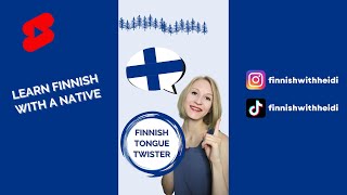 Finnish tongue twister! 🇫🇮😃#finnishlanguage
