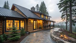 Modern Rustic Marvel: A Log Cabin Retreat Redefining Luxury