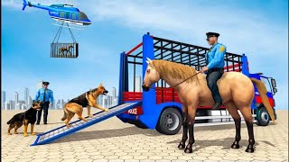 Cavalo e Cães Da polícia De Transporte no Jogo de Condução De Carga De caminhão Polícia screenshot 4