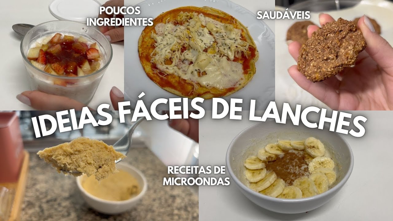 IDEIAS PARA LANCHE COM BANANA E AVEIA | lanche saudável todos os dias