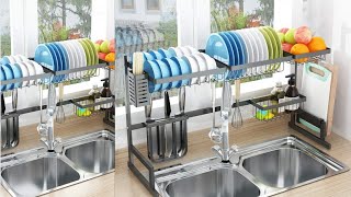 Top kitchen dish drying rack