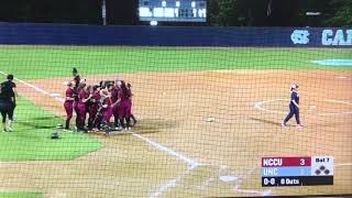 NCCU Softball Stuns No. 24 UNC (Apr 30, 2019)