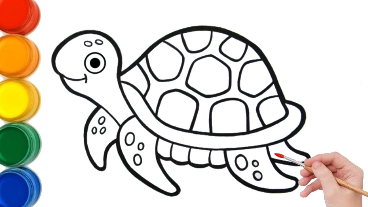 Tortoise Colour in Page Children's Colouring in Page Children's Activity  Colouring in Page - Etsy