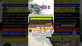 AFNS | Army Nursing