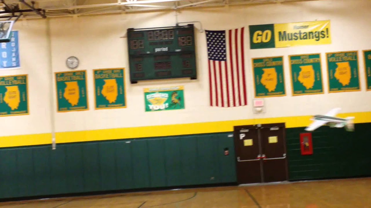 Homer Jr High School gym indoor flying YouTube