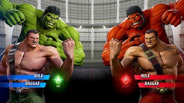 Hulk & Haggar Vs Hulk & Haggar [Very Hard AI] | Marvel vs Capcom: Infinite