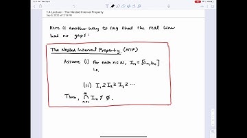 1.4 Consequences of Completeness: The Nested Interval Property
