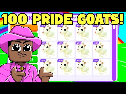 I traded 100 NEW PRIDE GOAT in adopt me update! - YouTube