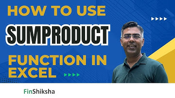 How to use SumProduct in Excel