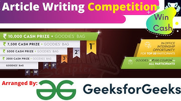 Free Competition With Cash Prizes OnTechnical Scripter Event 2020 By GeeksforGeeks