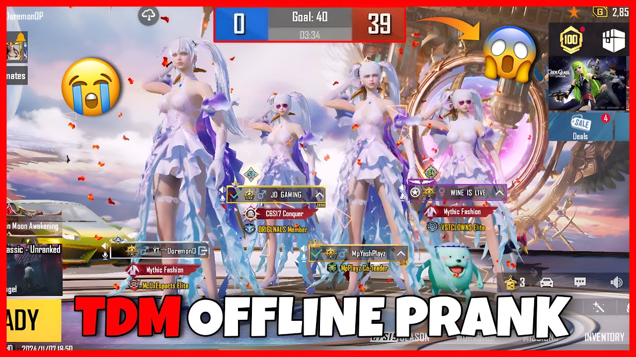 Challenge All Max Marmoris X- Suit😍 Players vs OFFLINE TDM PRANK ...