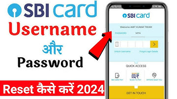 sbi card app login problem | sbi card app kaise use kare | SBI Card App Password & MPIN Forgot 2024