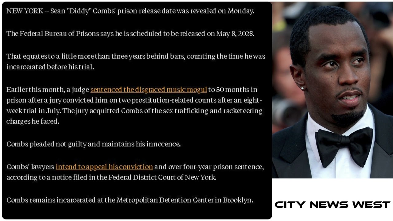 Sean ‘Diddy’ Combs’ Prison Release Date Revealed | Music Mogul to Stay Behind Bars Until 2028