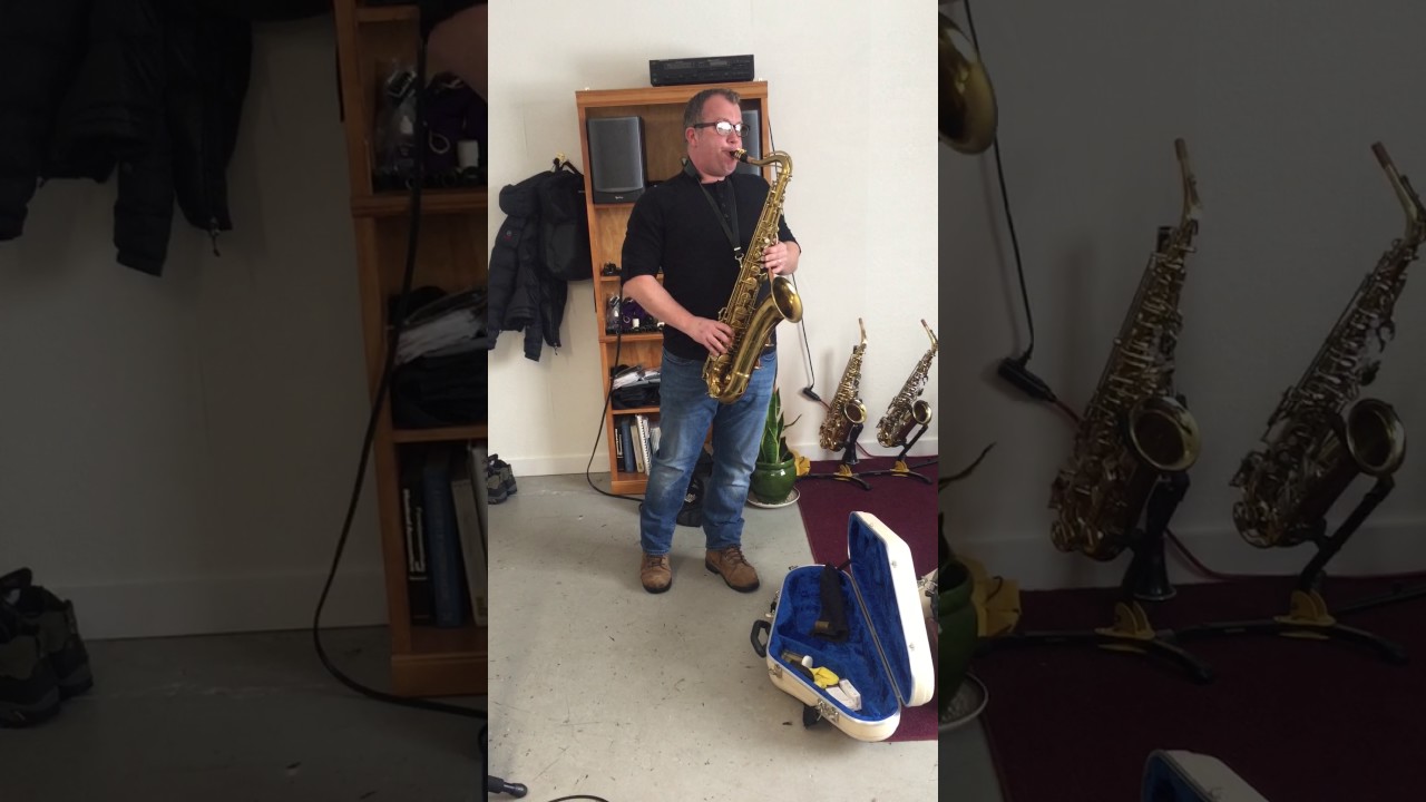 Dave Wells testing his Conn 10M after an overhaul at Maine Saxes