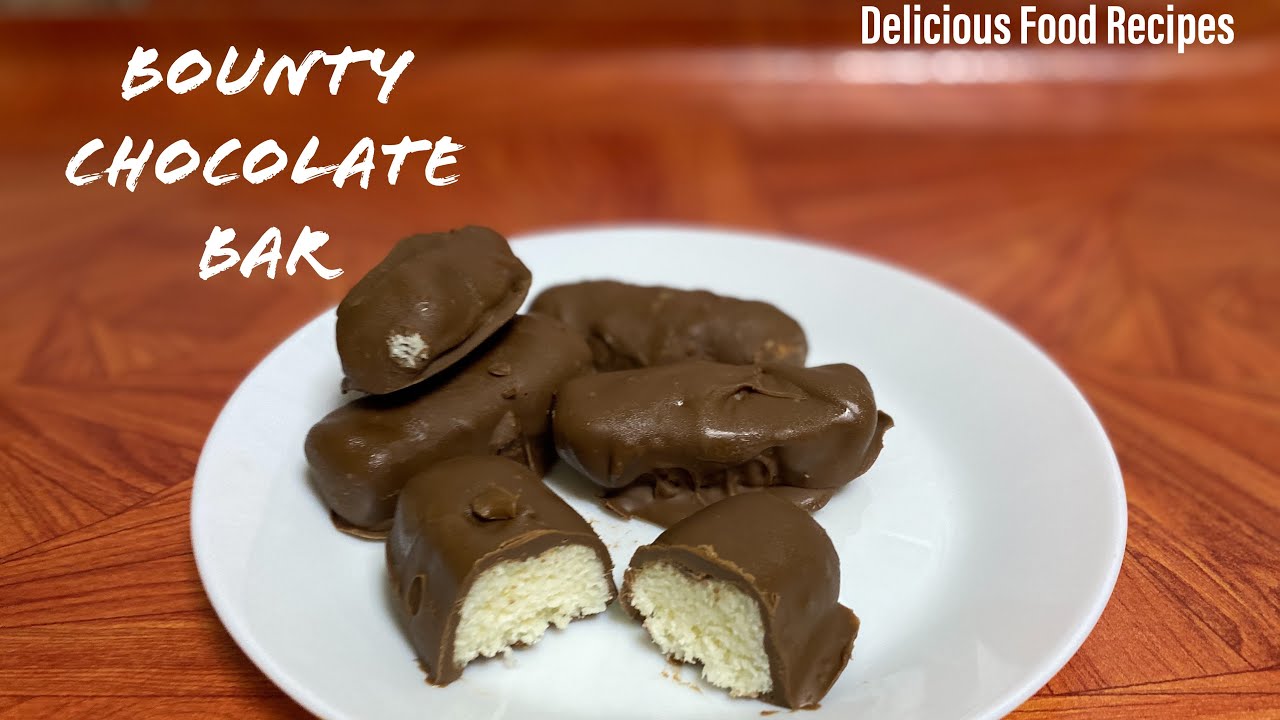 Bounty Chocolate Bar Recipe How to make bounty bar chocolate at home Homemade chocolate
