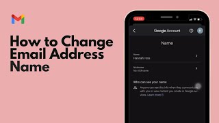 How to Change Gmail Name in iPhone (Tutorial)