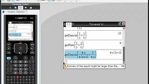 Ti-Nspire CAS GET COMMON DENOMINATOR