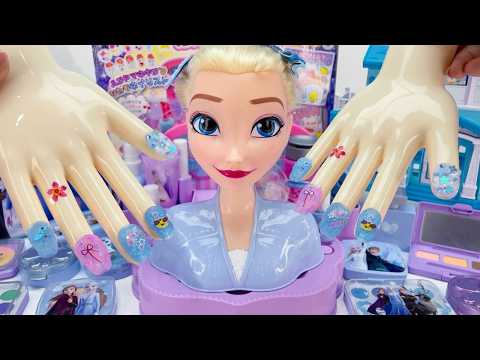 ULTIMATE Frozen Elsa Nail Art & Glitter Manicure Beauty Collection❄️💅 Satisfying Toys ASMR