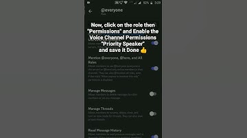 How to Enable Voice Channel Permissions Priority Speaker in a role in Discord Mobile #roduz #discord