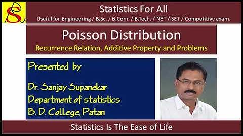 Poisson distribution_Recurrence relation_Additive property and problems