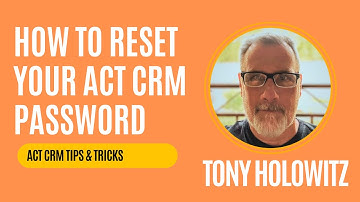 How to Reset Your Act CRM Password