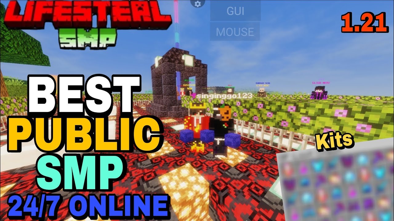 🪁 Join Best Lifesteal Public Smp Server For Minecraft 🌝 | Java + PE | 24/7 Online | Free To Join 💡