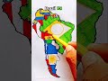 Draw Flag Map of Brazil 🇧🇷 #brazil #flag