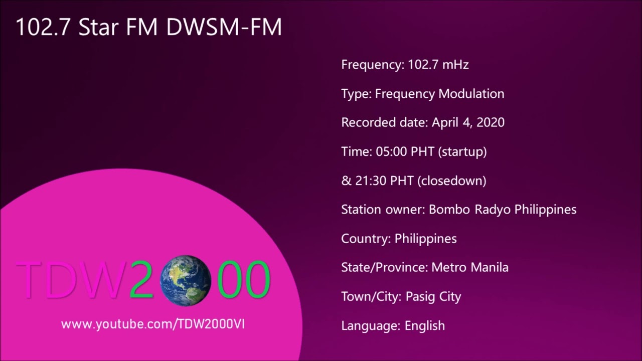 DWSM-FM 102.7 Sign-on & Sign-off (April 4, 2020)