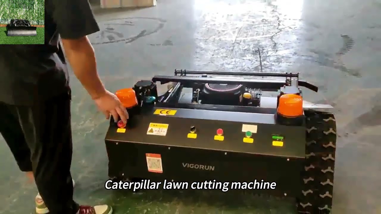 factory direct sales cordless track-mounted lawn cutting machine