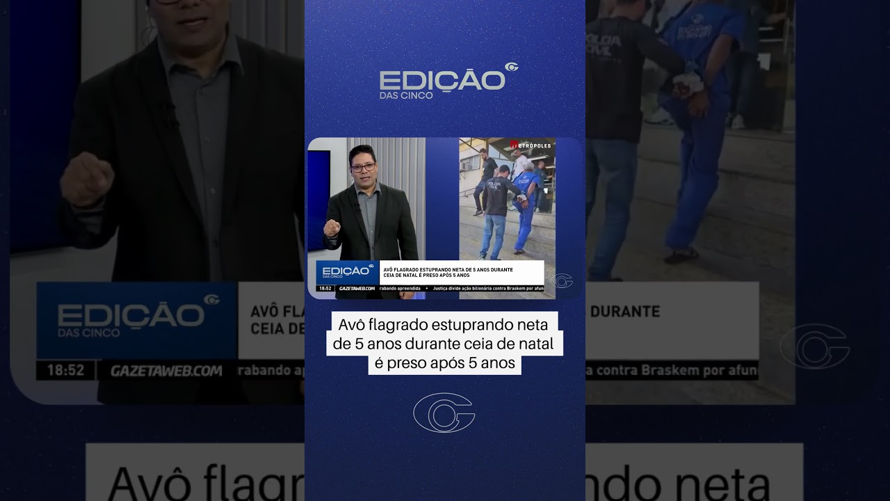 Avô é preso 5 anos após estuprar neta durante ceia de Natal