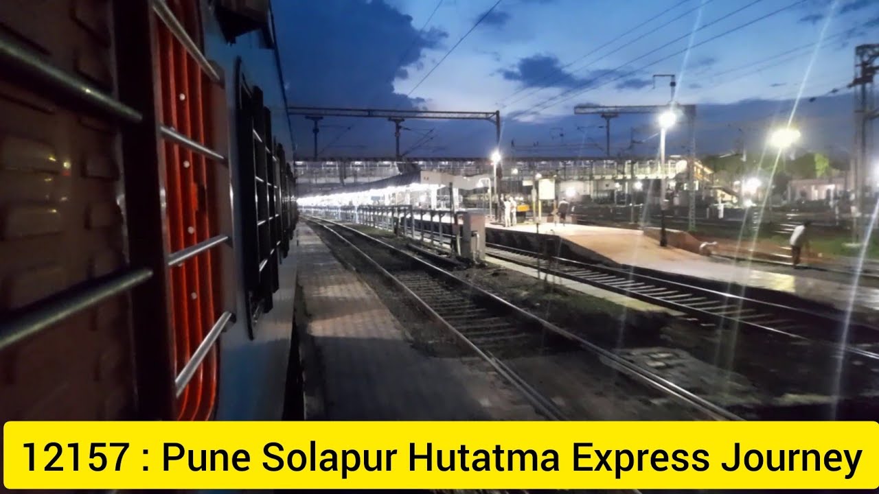 12157 Hutatma Express Journey with E-loco WCAM-3 | Pune - Solapur Journey | Pushkar Khamitkar
