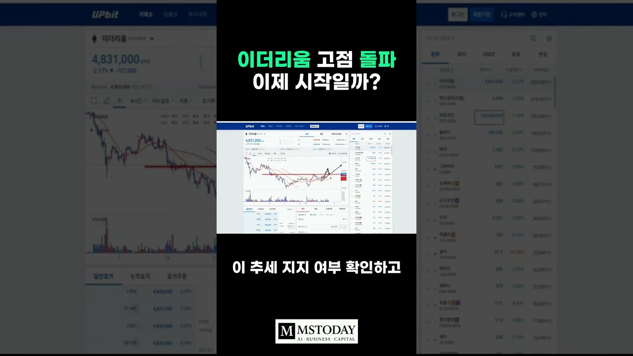 머니쇼츠-영상] 이더리움 고점 돌파 이제 시작일까? - MS TODAY