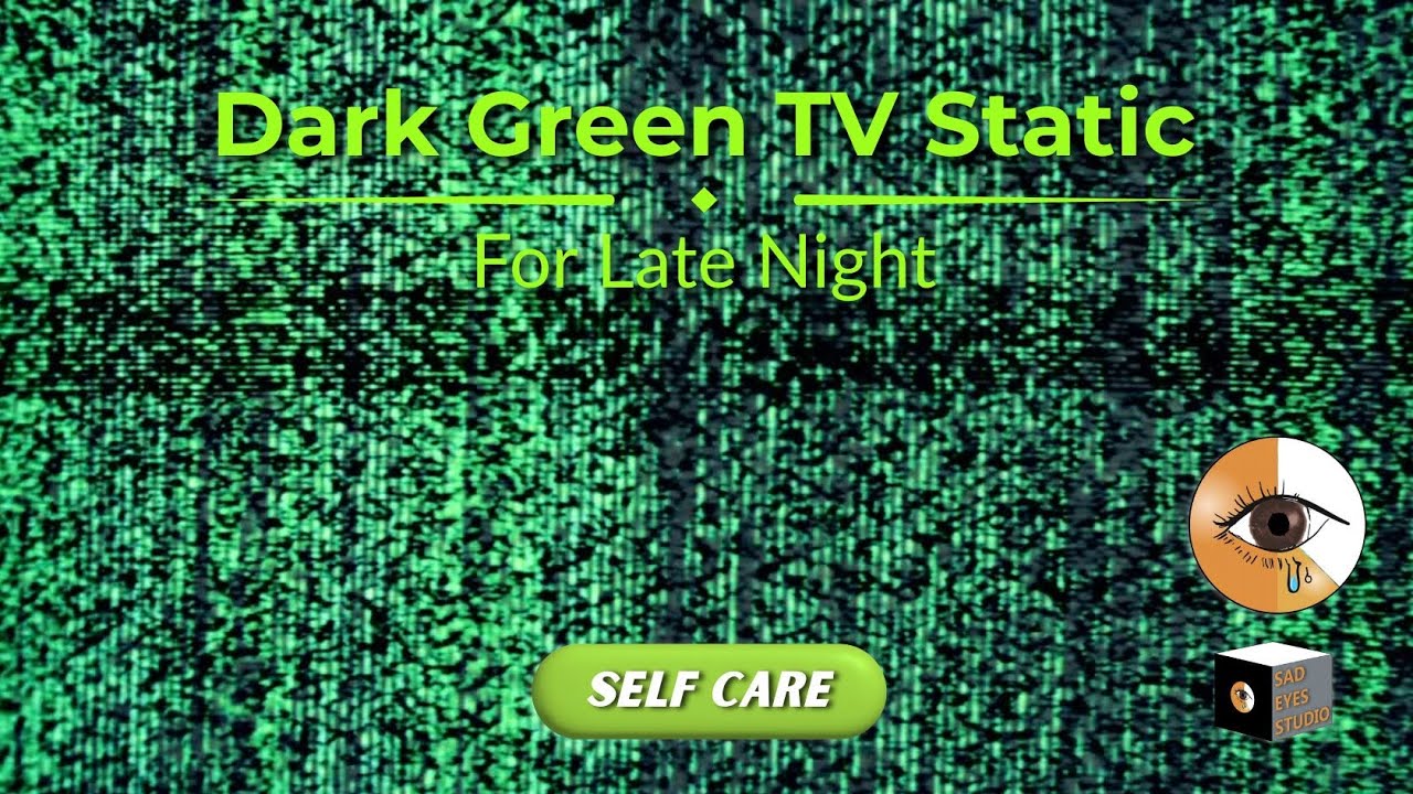 Green TV Static Dark for Sleep | Ambient Sounds | 10 Hours - YouTube