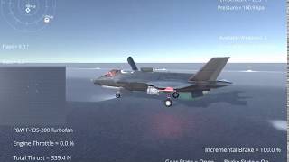 Silantro Unity3d Flight Simulator: F-35 Lightning Combat Flight test