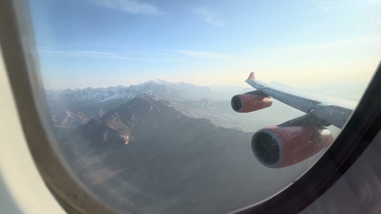 Kam Air Airbus A340-300 YA-KMU landing Kabul Airport, Afghanistan