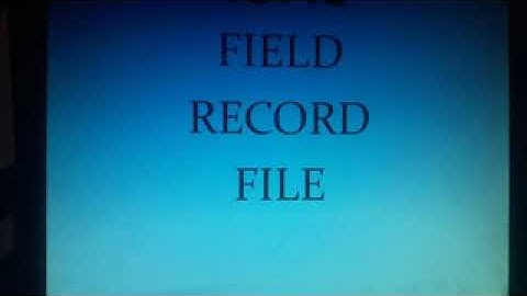 2nd year Computer : File:  Field :Record