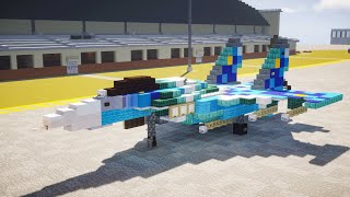Minecraft Sukhoi Su-27 Ukraine Fighter Jet Tutorial