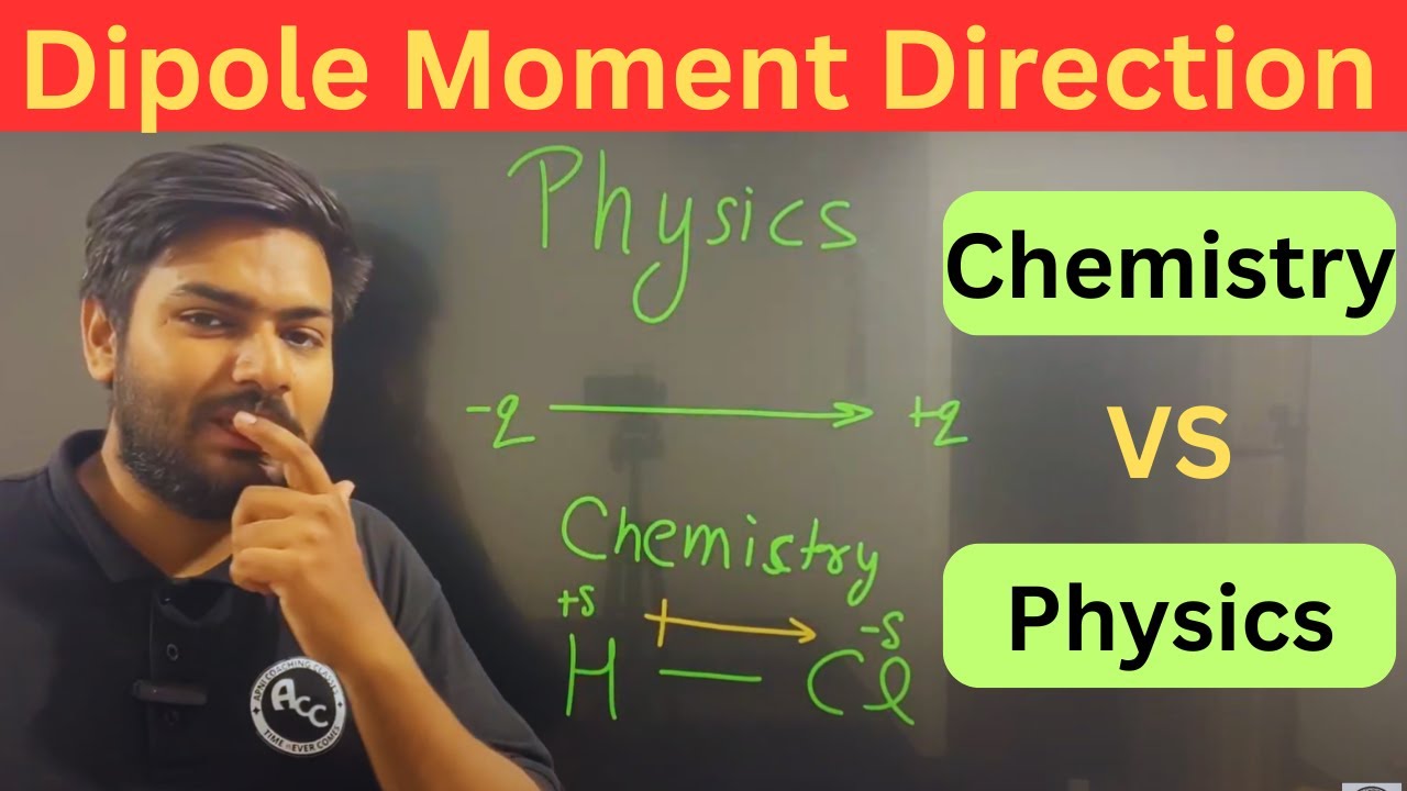 Understanding the Direction of Dipole Moment in Physics vs Chemistry by ...