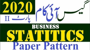 Guess & Paper pattern Business Statistics, I.Com Part II 2020