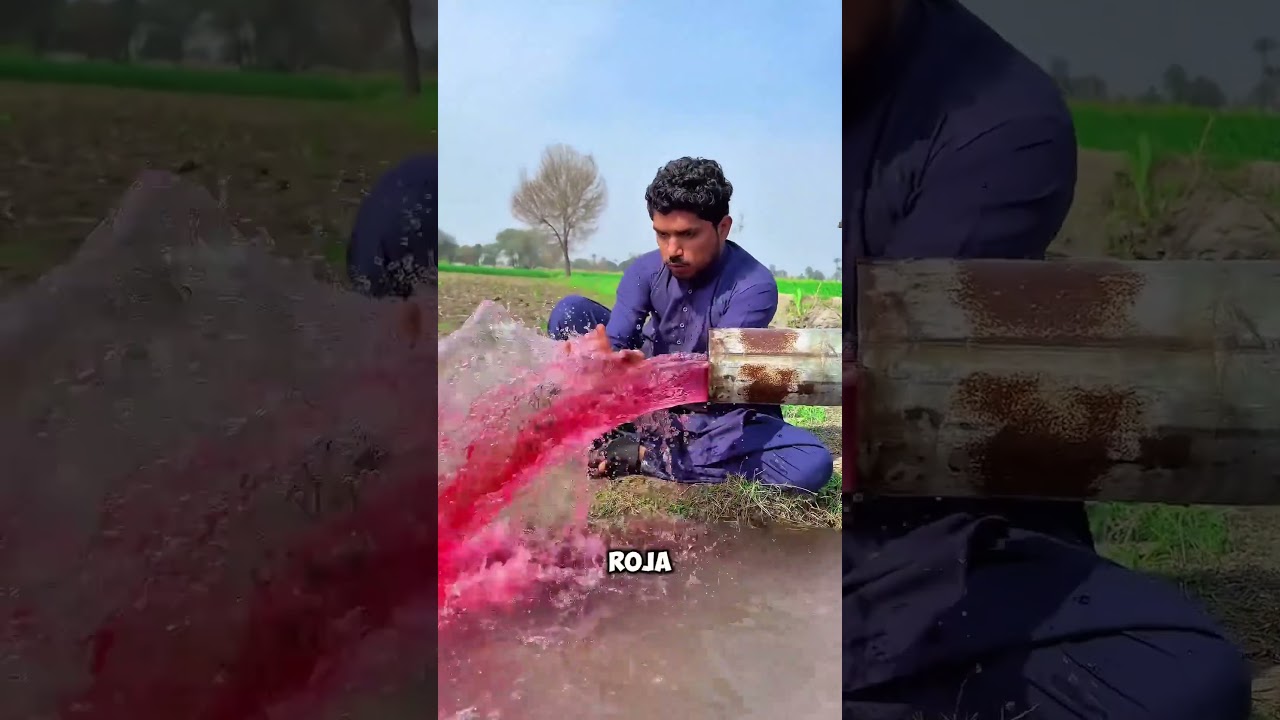 El agua se puso roja 😱 Así que no seas malo 🥰