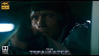 Terminator 1984 Car Chase Scene Movie Clip 4K UHD HDR Remastered James Cameron Gale Anne Hurd 8/16