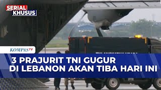 The bodies of three Indonesian National Armed Forces soldiers who died in Lebanon are scheduled t...
