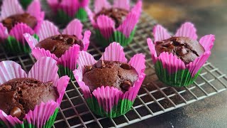 Soft Moist Tender They are Just Melts in Your Mouth eggless NO MIXER Chocolate Muffins