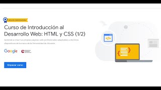 Introducción al Desarrollo Web HTML y CSS I  - Google Actívate - Respuestas Examen