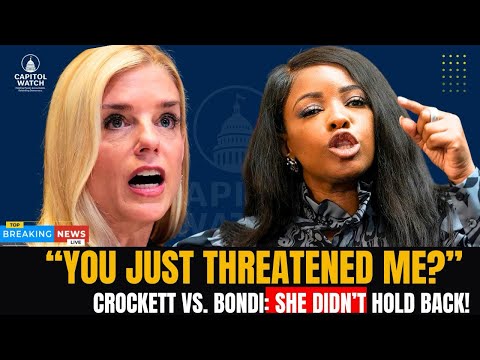 Jasmine Crockett TORCHES Pam Bondi for “THREAT” on Fox News | Explosive Hearing Moment