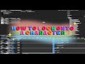 How to lock onto a character using After Effects.