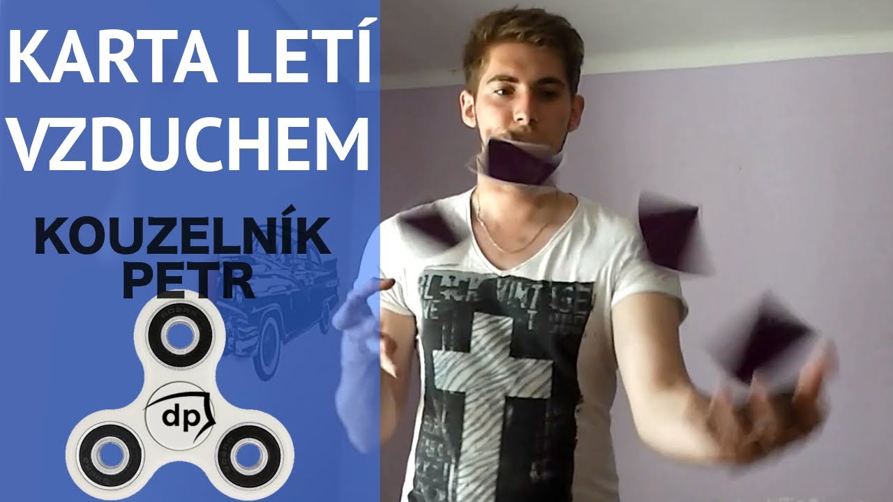 FIDGET SPINNER !!! Karta rotuje ve vzduchu //Létající spinner//SLEVA - triky se spinnerem
