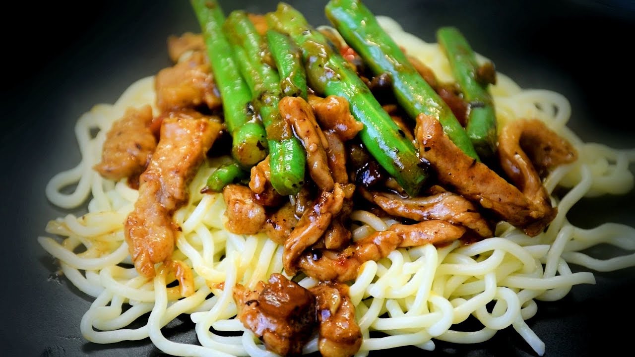 Pork & French Beans in Black Bean Sauce | Chinese Style Recipe - YouTube