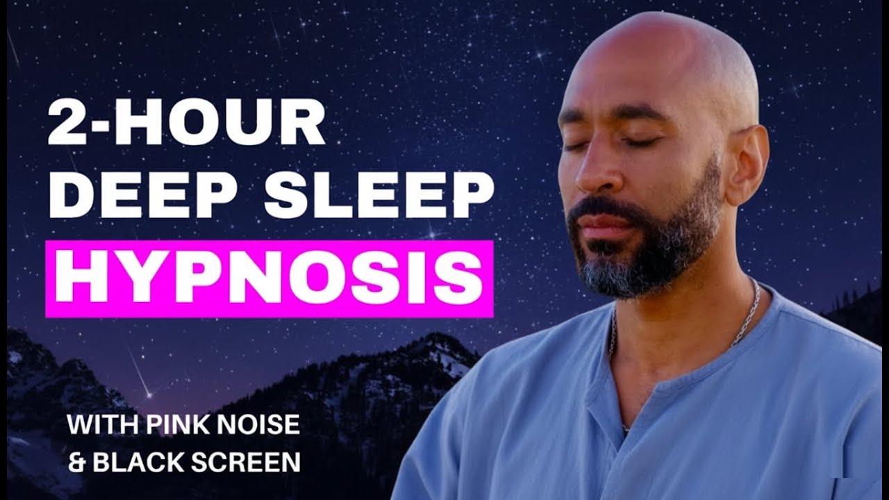 Deep Sleep Hypnosis, Guided Sleep Meditation | Pink Noise Background